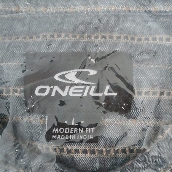 O'Neill Slausen Short Sleeved Button Down Shirt, Navy, size XL - Picture 6 of 6